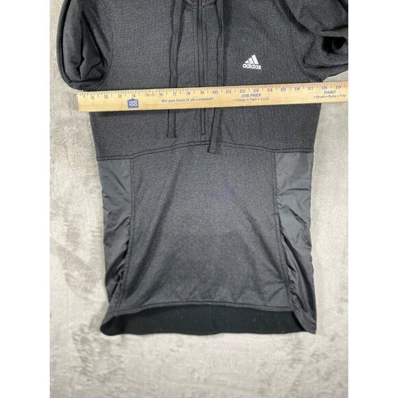 Adidas ClimaWarm Black Pullover Hoodie Women's Medium Thermal Athletic Layer - Picture 12 of 14